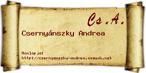 Csernyánszky Andrea névjegykártya