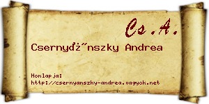 Csernyánszky Andrea névjegykártya