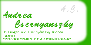 andrea csernyanszky business card