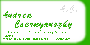 andrea csernyanszky business card